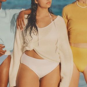 J. Crew high waisted bikini bottom - white